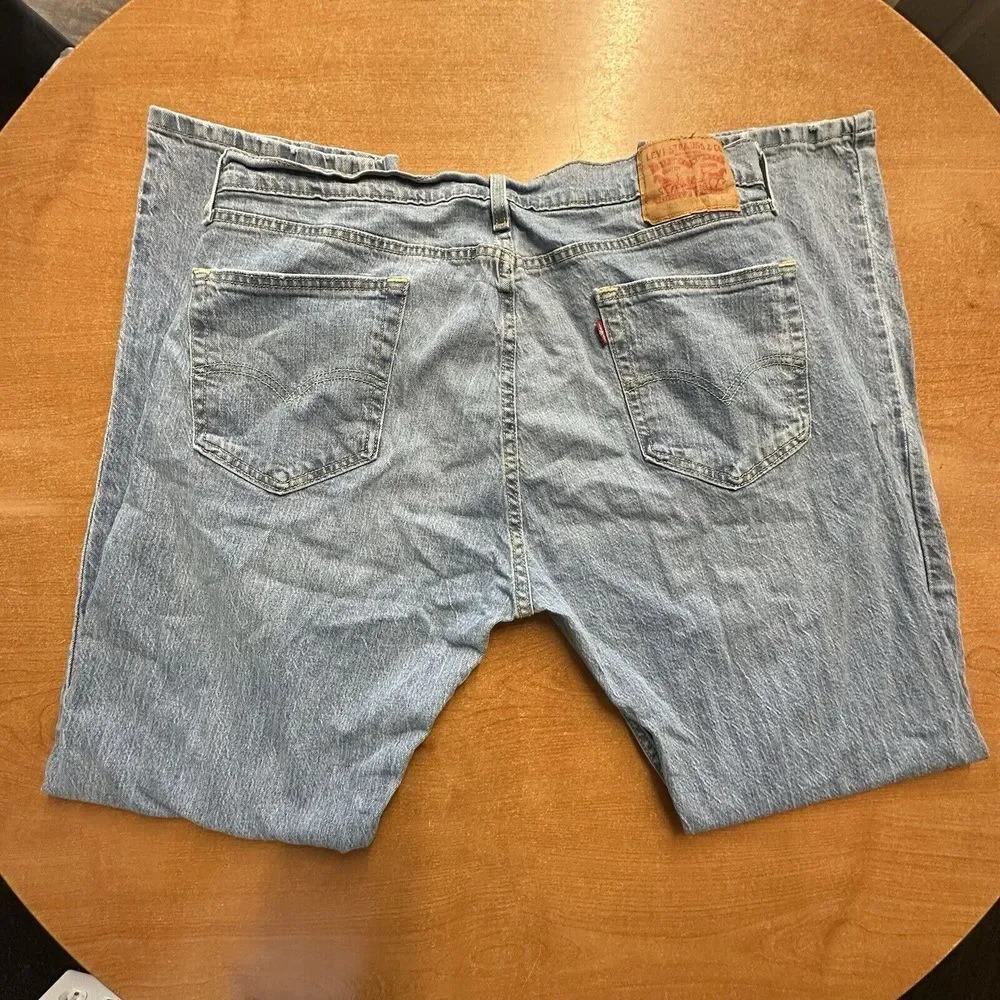 Levis Jeans Mens 36X32 Blue 505 Straight Medium Wash Denim Adult‎ Pants Workwear
